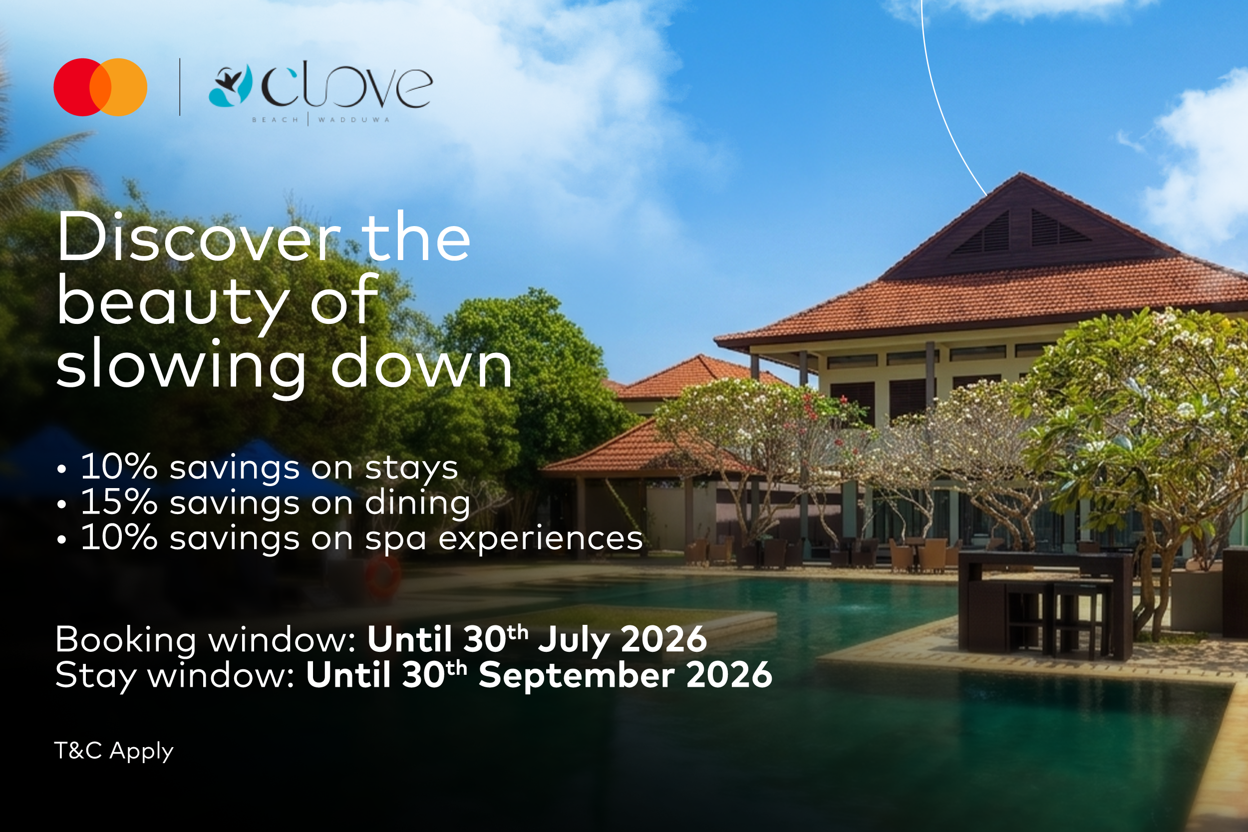 Mastercard Clove Beach Offer Post Mastercard Clove Beach Offer priceless special