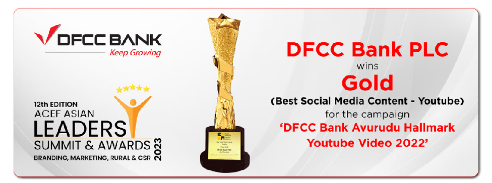 DFCC Bank Bags Gold Award for Best Digital Marketing Campaign at ACEF Asia Leaders Awards 2023 main 1