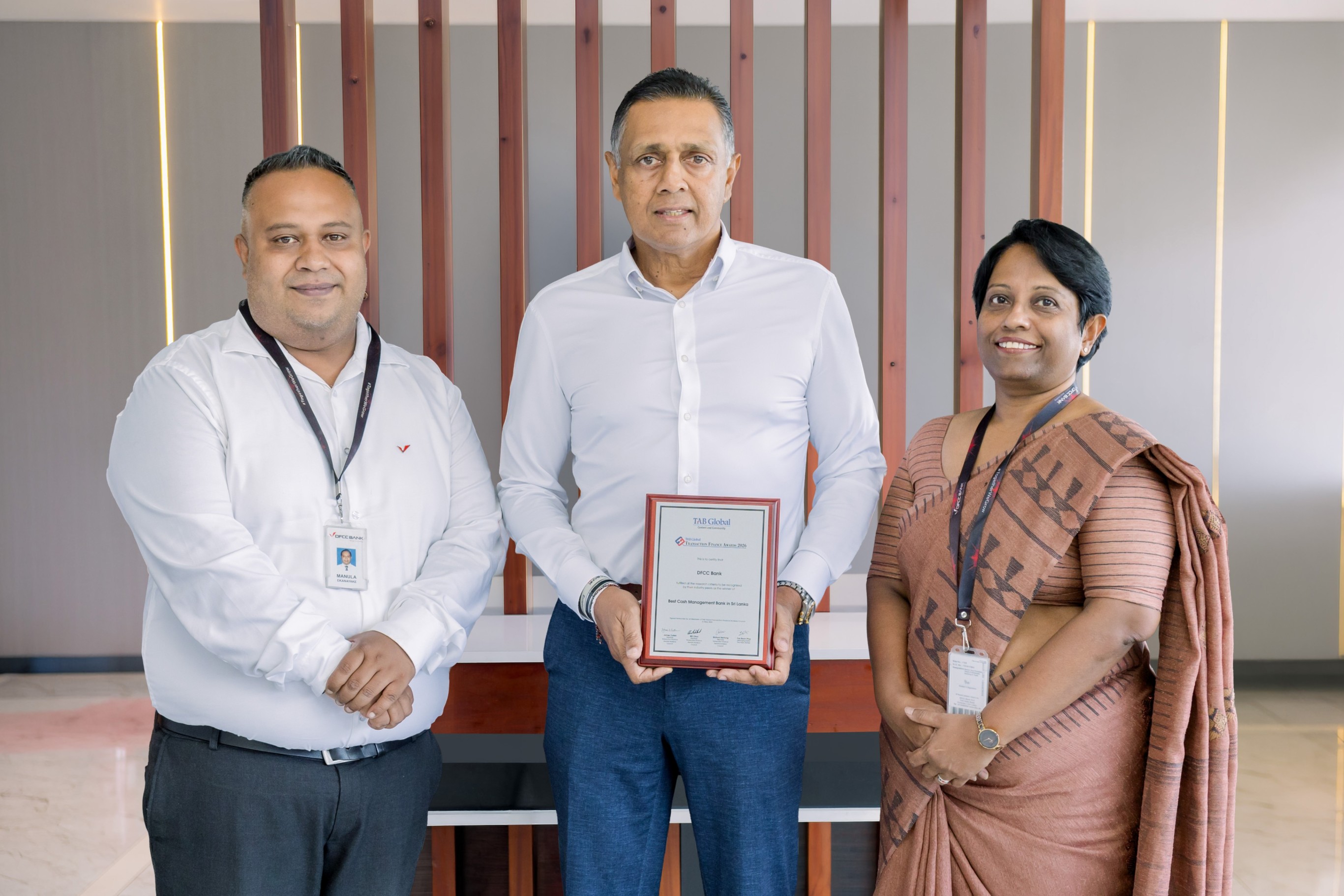 DFCC Bank Named Sri Lanka’s Best Cash Management Bank for 2026 by The Asian Banker
